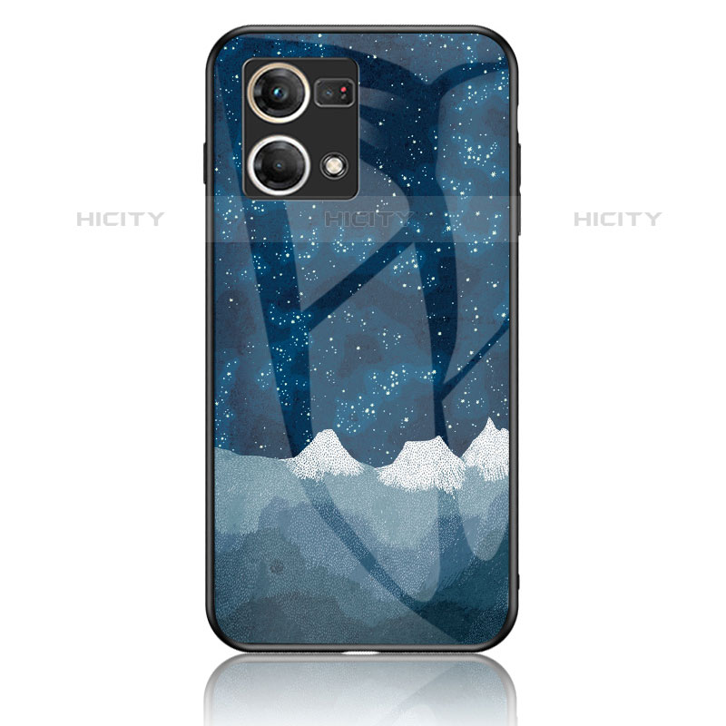 Funda Bumper Silicona Gel Espejo Patron de Moda Carcasa LS4 para Oppo Reno7 4G