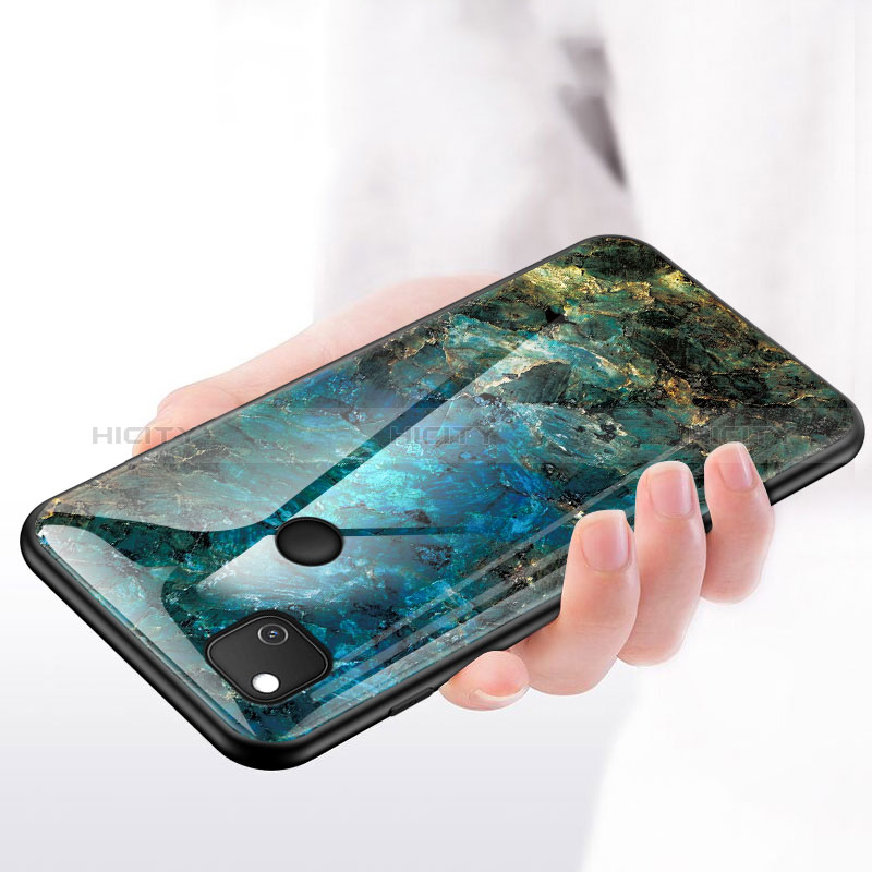 Funda Bumper Silicona Gel Espejo Patron de Moda Carcasa para Google Pixel 4a