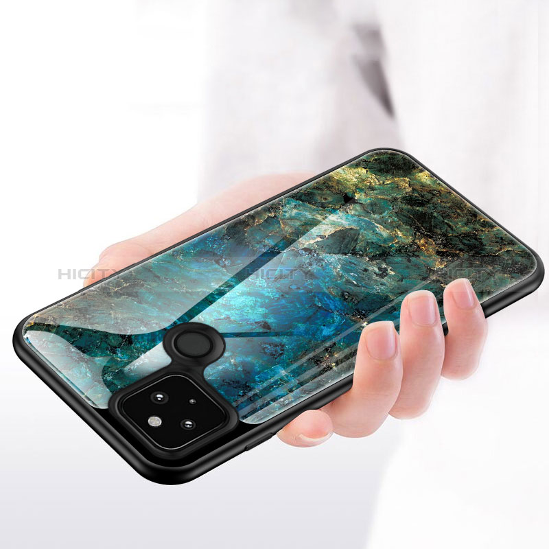 Funda Bumper Silicona Gel Espejo Patron de Moda Carcasa para Google Pixel 5