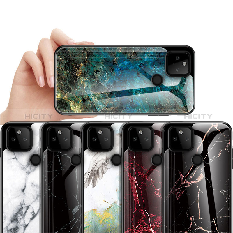 Funda Bumper Silicona Gel Espejo Patron de Moda Carcasa para Google Pixel 5a 5G