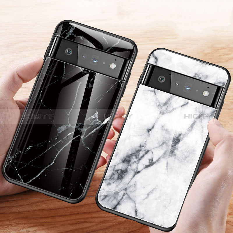 Funda Bumper Silicona Gel Espejo Patron de Moda Carcasa para Google Pixel 6 Pro 5G