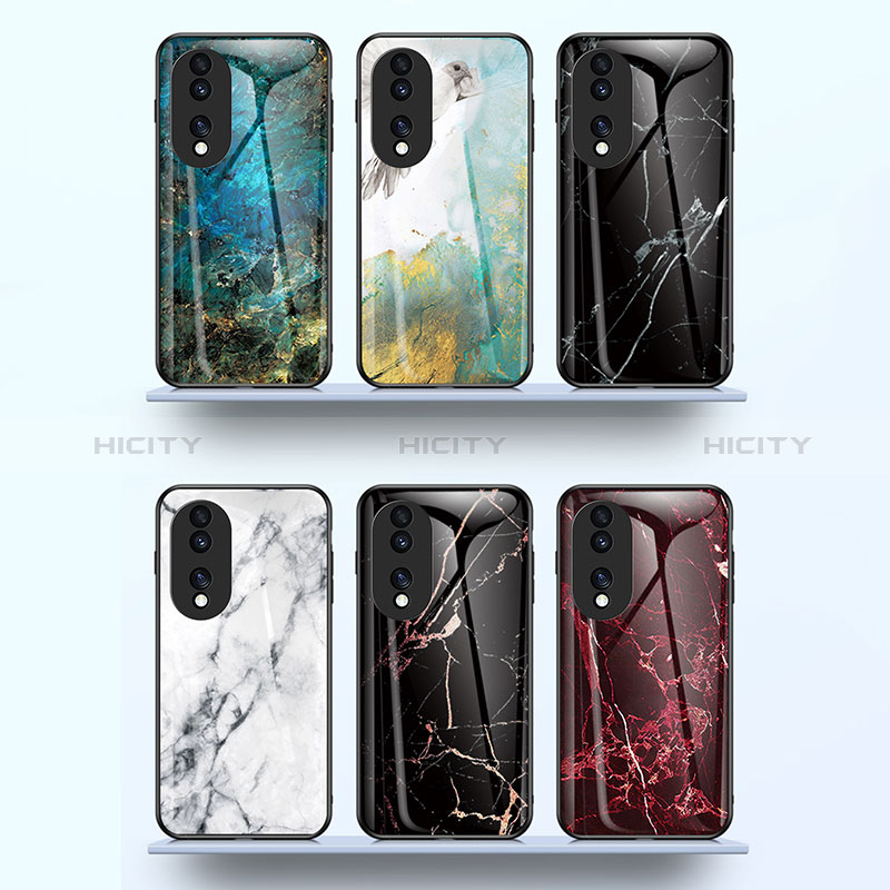 Funda Bumper Silicona Gel Espejo Patron de Moda Carcasa para Huawei Honor 70 Pro 5G