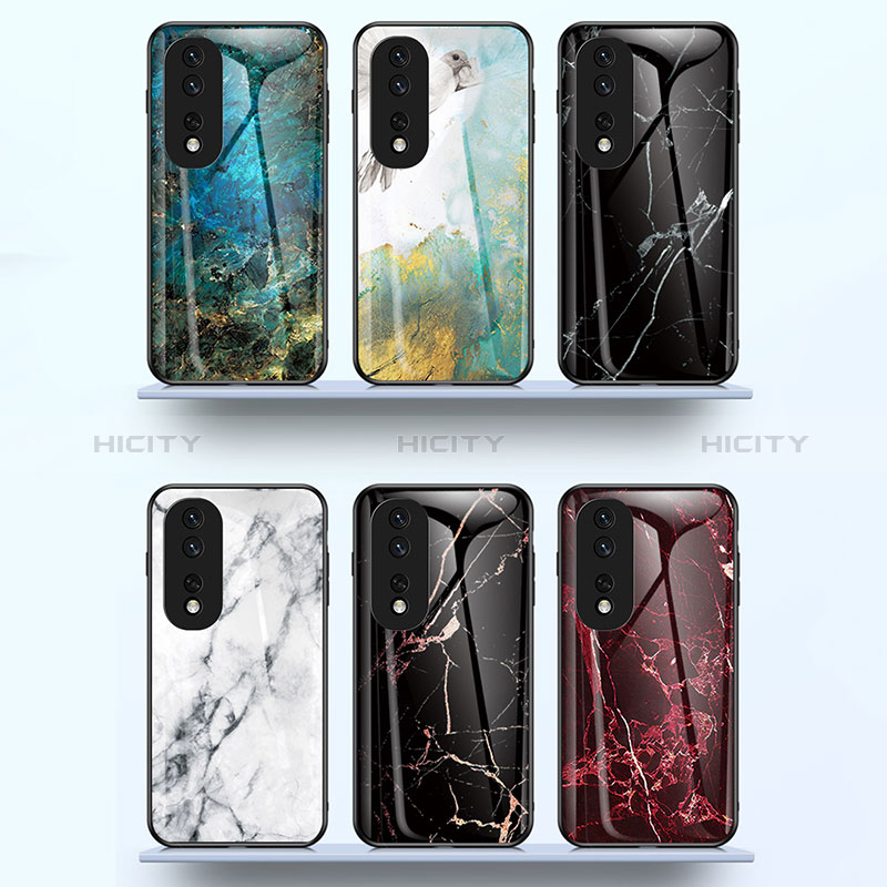 Funda Bumper Silicona Gel Espejo Patron de Moda Carcasa para Huawei Honor 80 Pro 5G