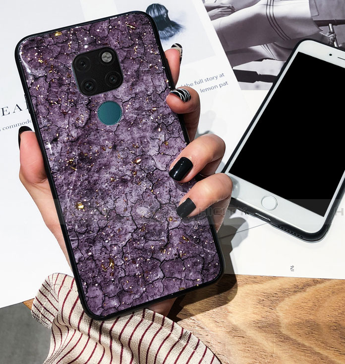 Funda Bumper Silicona Gel Espejo Patron de Moda Carcasa para Huawei Mate 20