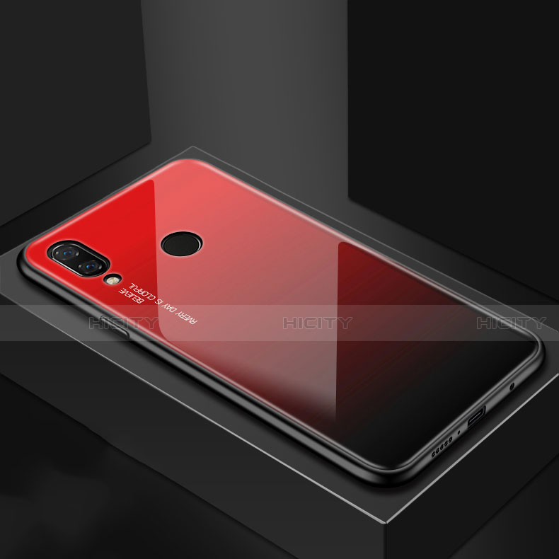 Funda Bumper Silicona Gel Espejo Patron de Moda Carcasa para Huawei Nova 3i Rojo