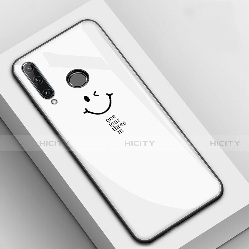 Funda Bumper Silicona Gel Espejo Patron de Moda Carcasa para Huawei P Smart+ Plus (2019) Blanco