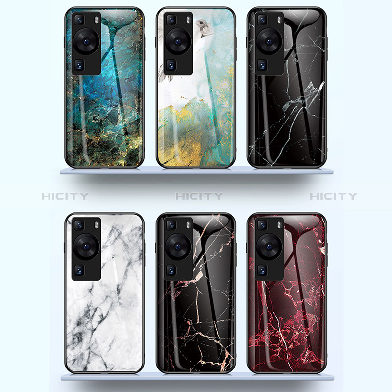 Funda Bumper Silicona Gel Espejo Patron de Moda Carcasa para Huawei P60 Pro