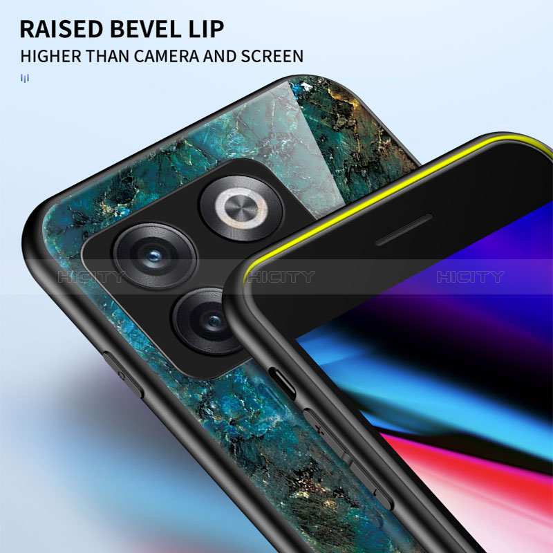 Funda Bumper Silicona Gel Espejo Patron de Moda Carcasa para OnePlus 10T 5G