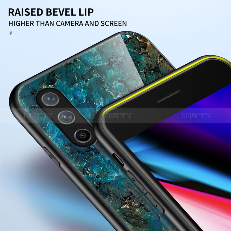 Funda Bumper Silicona Gel Espejo Patron de Moda Carcasa para OnePlus Nord CE 5G