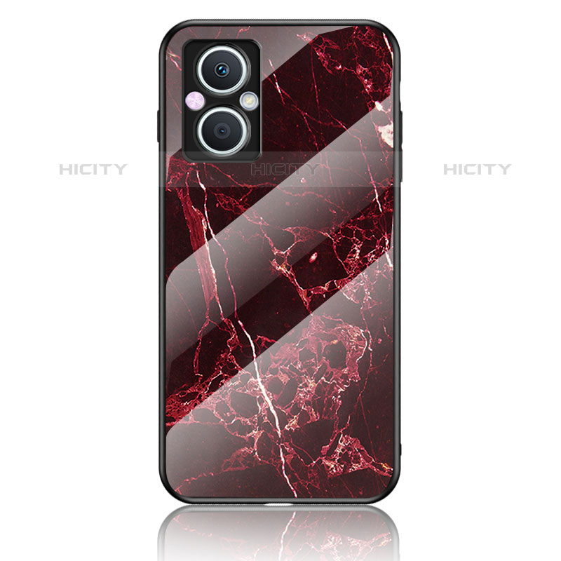 Funda Bumper Silicona Gel Espejo Patron de Moda Carcasa para OnePlus Nord N20 5G Rojo