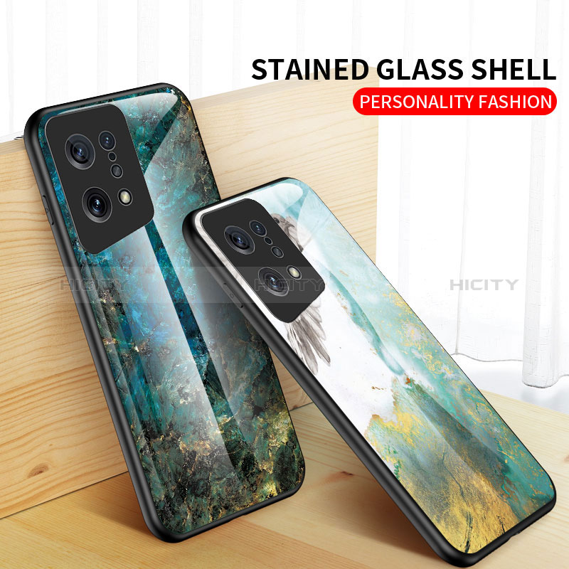 Funda Bumper Silicona Gel Espejo Patron de Moda Carcasa para Oppo Find X5 5G