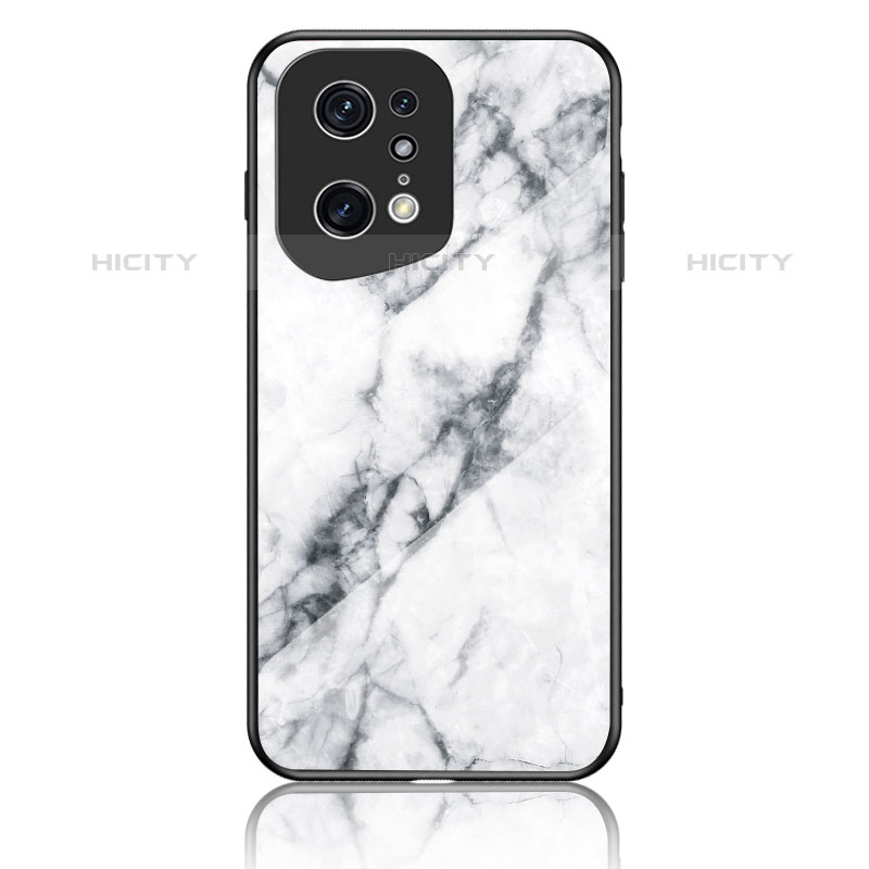 Funda Bumper Silicona Gel Espejo Patron de Moda Carcasa para Oppo Find X5 Pro 5G