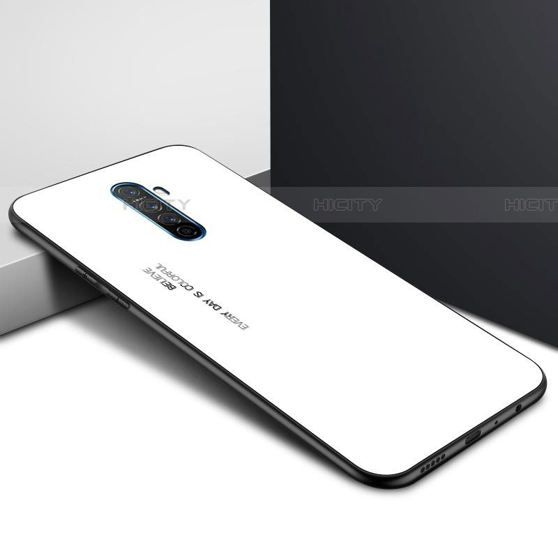 Funda Bumper Silicona Gel Espejo Patron de Moda Carcasa para Oppo Reno Ace Blanco