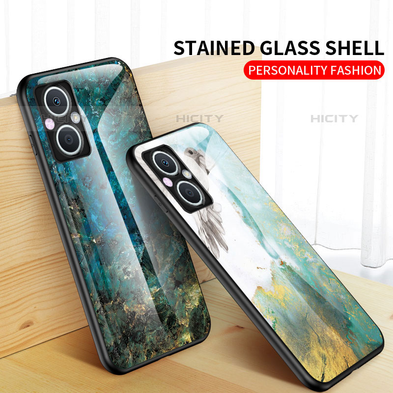 Funda Bumper Silicona Gel Espejo Patron de Moda Carcasa para Oppo Reno8 Z 5G