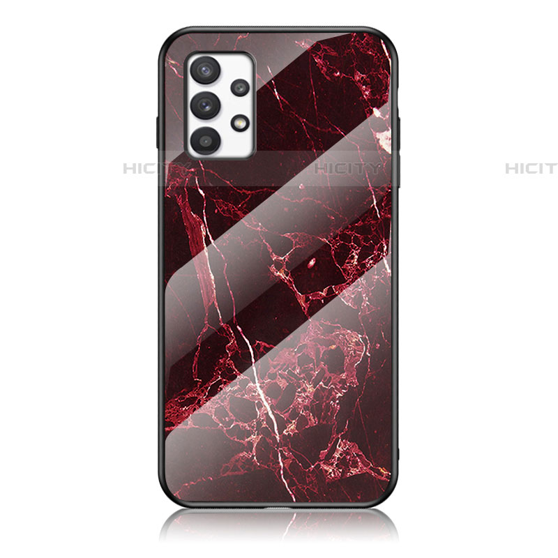 Funda Bumper Silicona Gel Espejo Patron de Moda Carcasa para Samsung Galaxy A53 5G Rojo