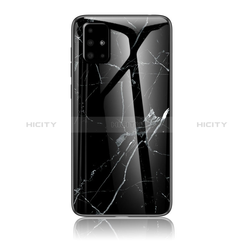 Funda Bumper Silicona Gel Espejo Patron de Moda Carcasa para Samsung Galaxy A71 5G Negro