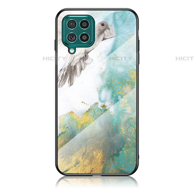 Funda Bumper Silicona Gel Espejo Patron de Moda Carcasa para Samsung Galaxy F62 5G Verde