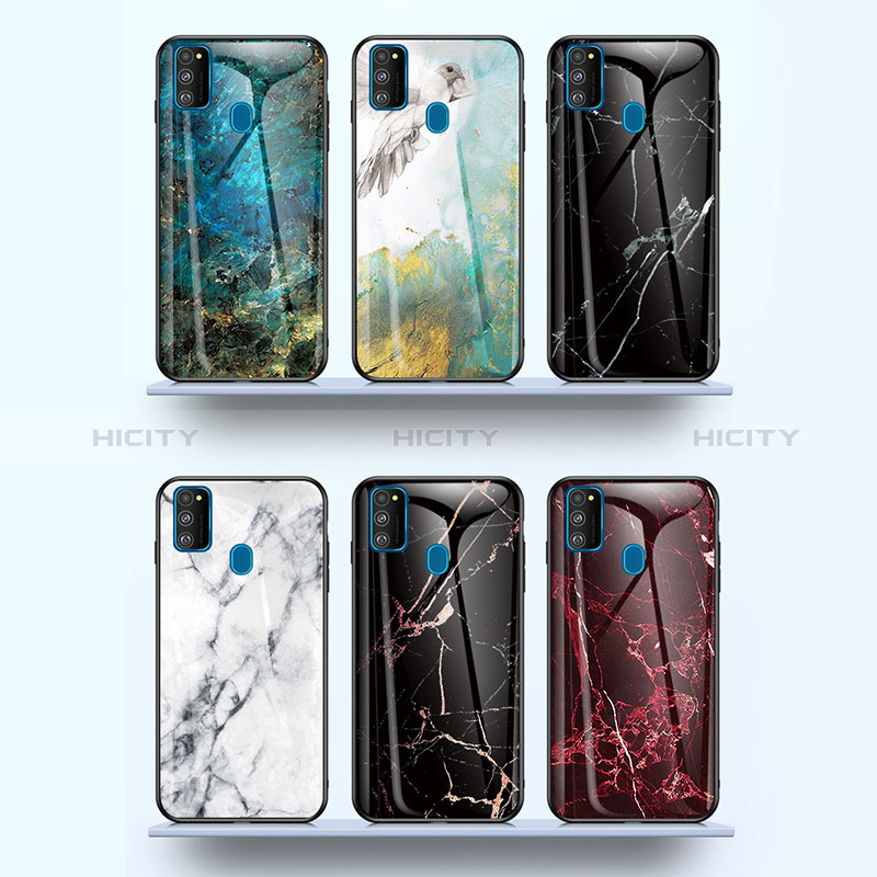 Funda Bumper Silicona Gel Espejo Patron de Moda Carcasa para Samsung Galaxy M21