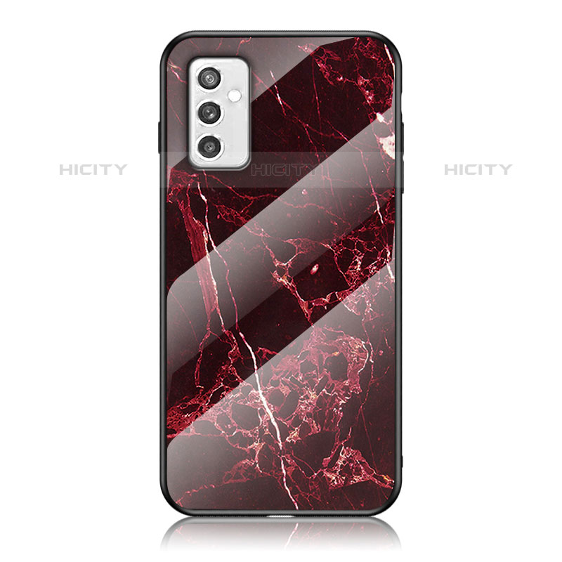 Funda Bumper Silicona Gel Espejo Patron de Moda Carcasa para Samsung Galaxy M52 5G Rojo