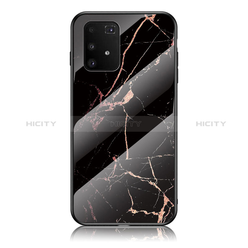 Funda Bumper Silicona Gel Espejo Patron de Moda Carcasa para Samsung Galaxy S10 Lite Oro y Negro