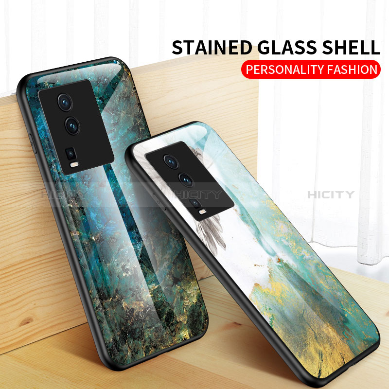 Funda Bumper Silicona Gel Espejo Patron de Moda Carcasa para Vivo iQOO Neo7 SE