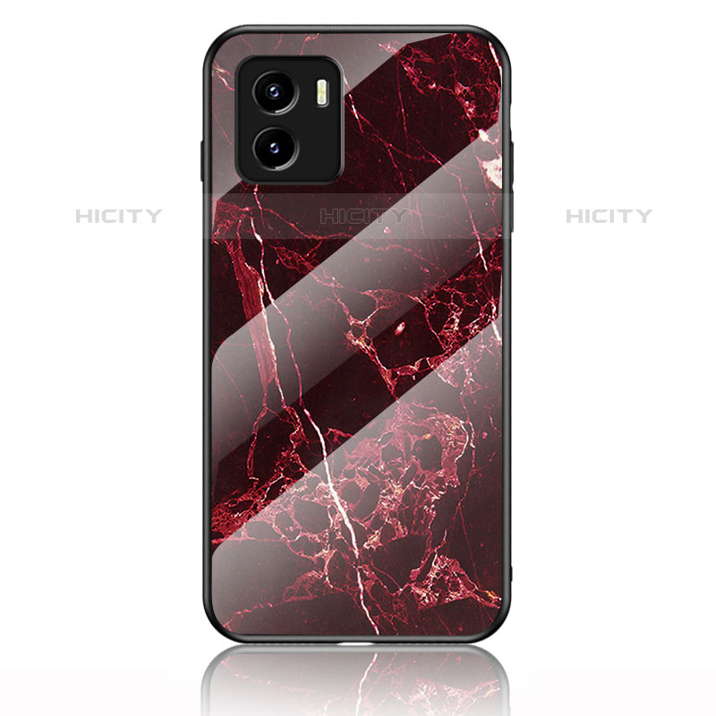 Funda Bumper Silicona Gel Espejo Patron de Moda Carcasa para Vivo iQOO U5x Rojo