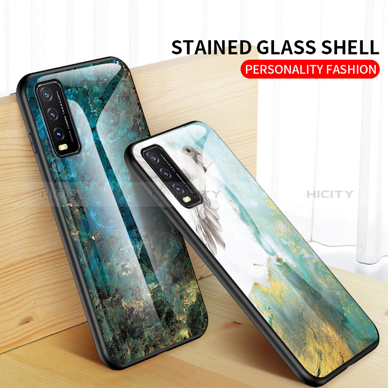 Funda Bumper Silicona Gel Espejo Patron de Moda Carcasa para Vivo Y12s (2021)