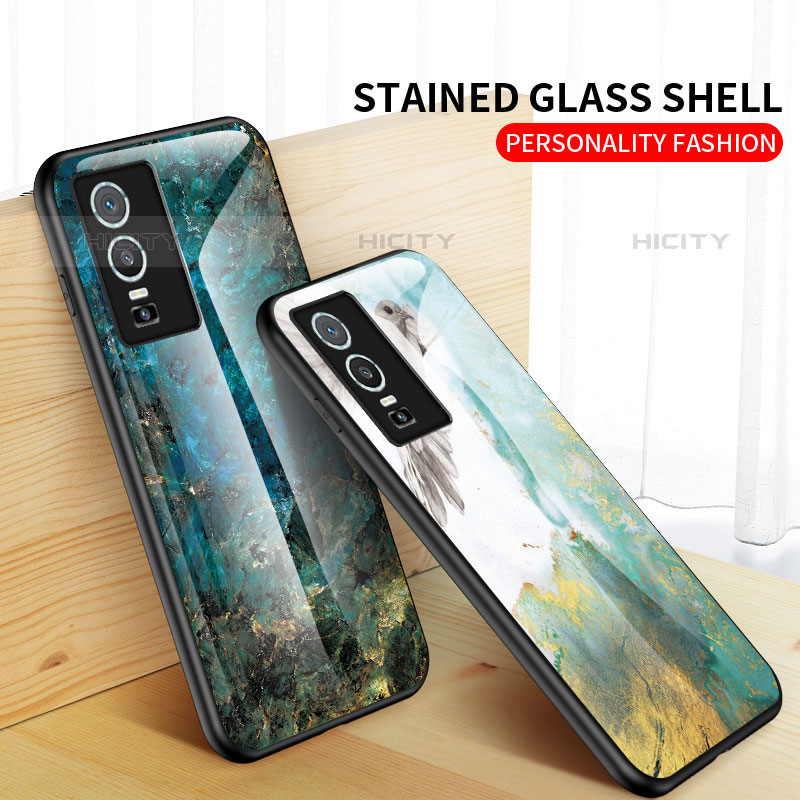 Funda Bumper Silicona Gel Espejo Patron de Moda Carcasa para Vivo Y74s 5G