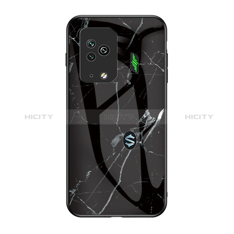 Funda Bumper Silicona Gel Espejo Patron de Moda Carcasa para Xiaomi Black Shark 5 Pro 5G Negro