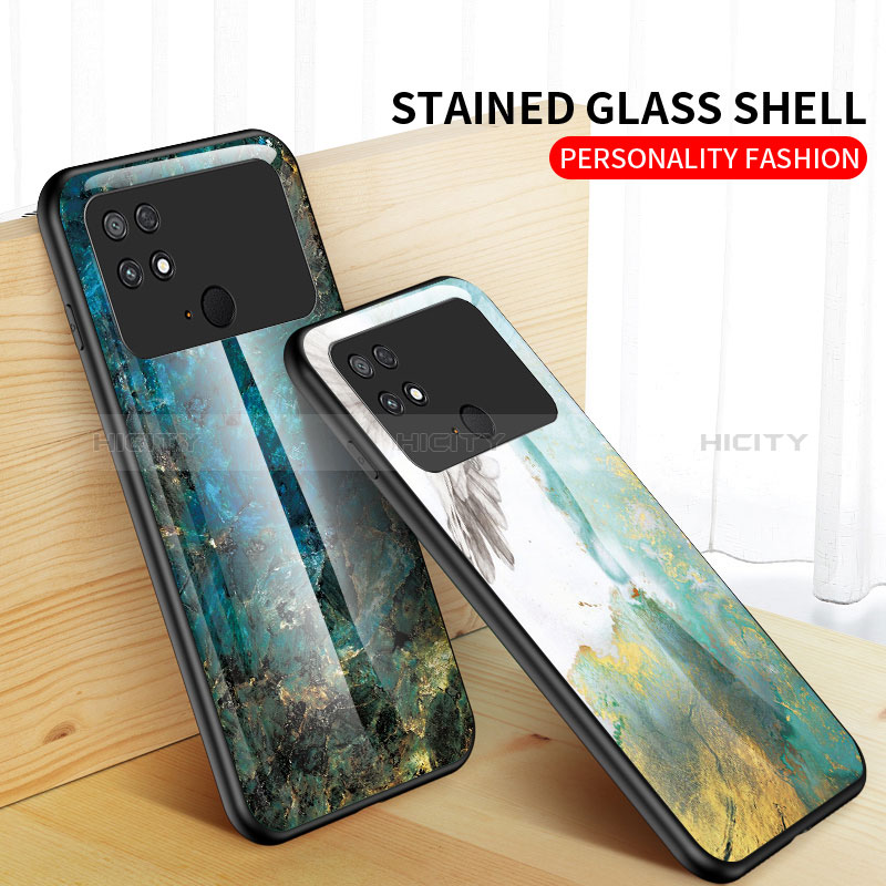 Funda Bumper Silicona Gel Espejo Patron de Moda Carcasa para Xiaomi Poco C40