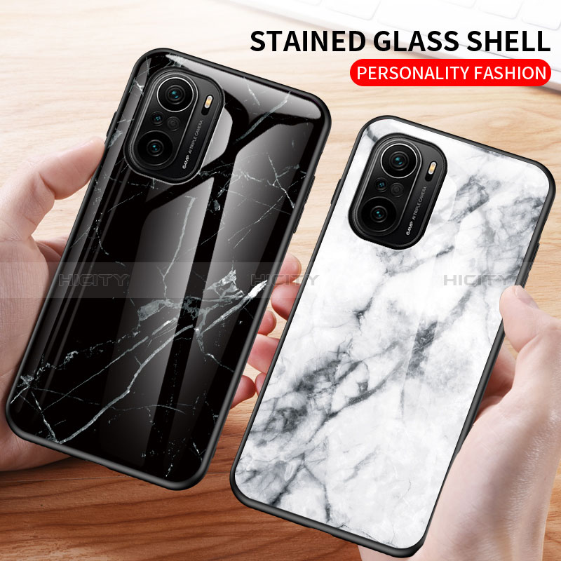 Funda Bumper Silicona Gel Espejo Patron de Moda Carcasa para Xiaomi Poco F3 5G