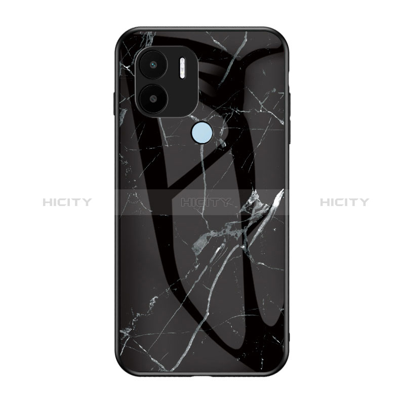 Funda Bumper Silicona Gel Espejo Patron de Moda Carcasa para Xiaomi Redmi A1 Plus Negro