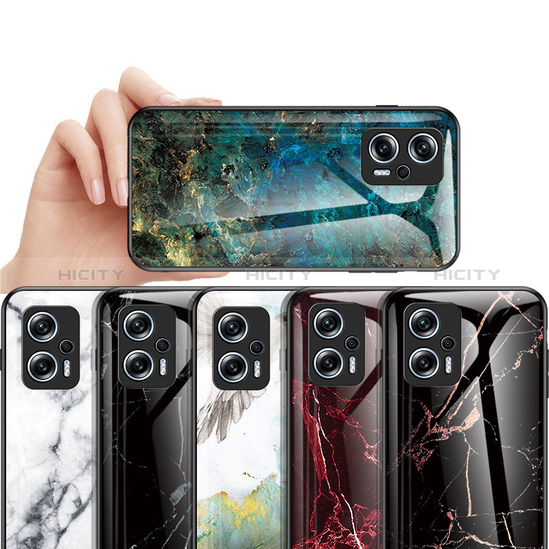 Funda Bumper Silicona Gel Espejo Patron de Moda Carcasa para Xiaomi Redmi Note 12T Pro 5G