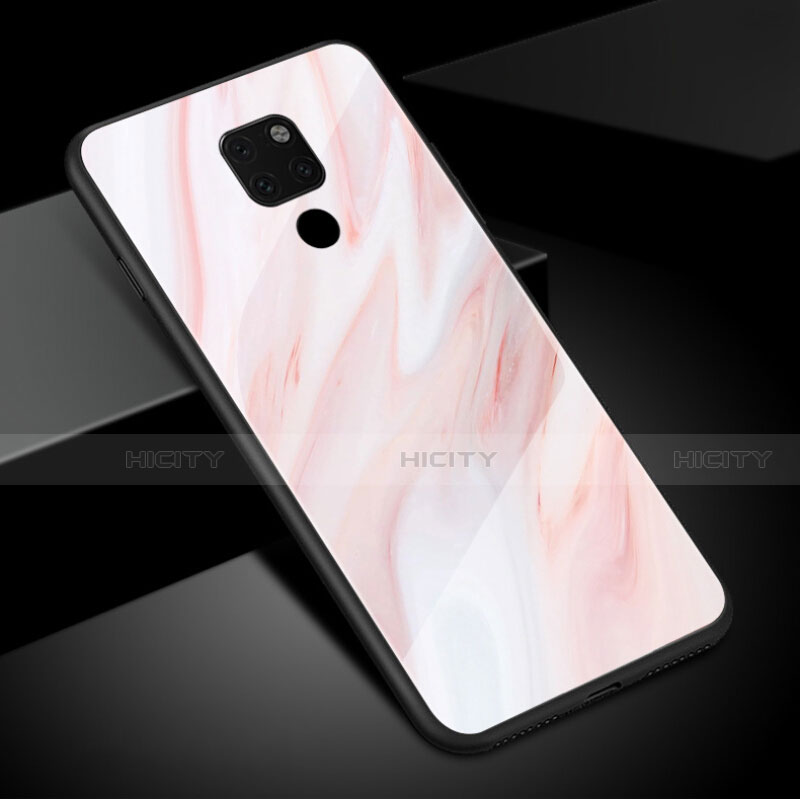 Funda Bumper Silicona Gel Espejo Patron de Moda Carcasa S01 para Huawei Mate 20 Rosa