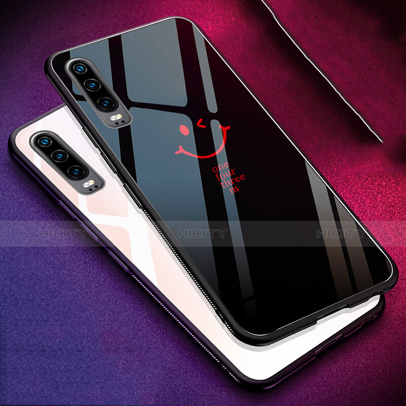 Funda Bumper Silicona Gel Espejo Patron de Moda Carcasa S01 para Huawei P30