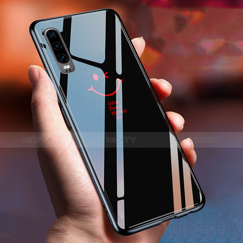 Funda Bumper Silicona Gel Espejo Patron de Moda Carcasa S01 para Huawei P30