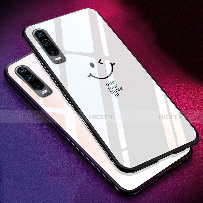 Funda Bumper Silicona Gel Espejo Patron de Moda Carcasa S01 para Huawei P30