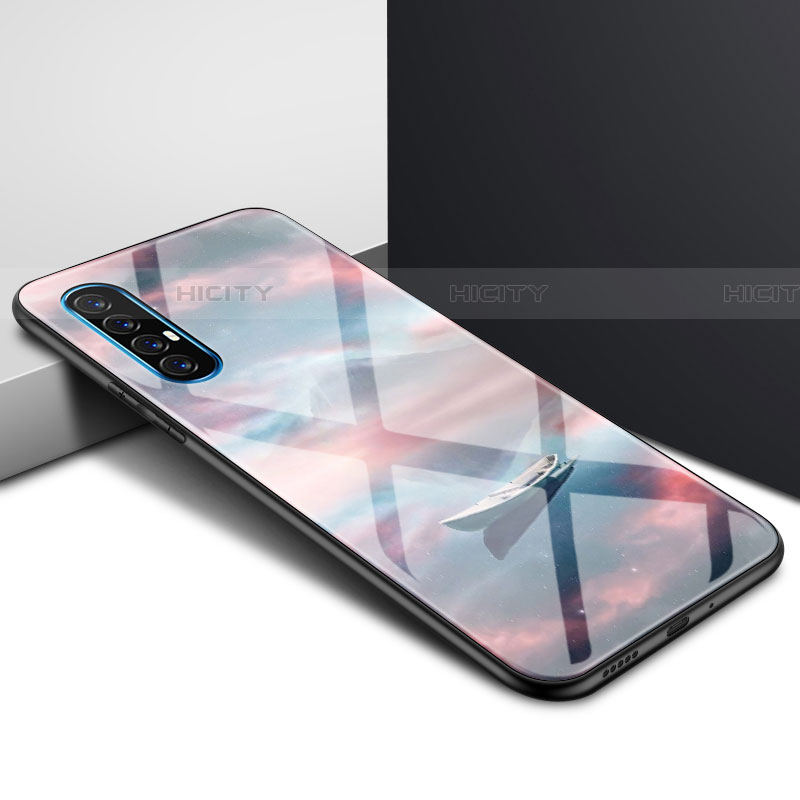 Funda Bumper Silicona Gel Espejo Patron de Moda Carcasa S01 para Oppo Reno3 Pro