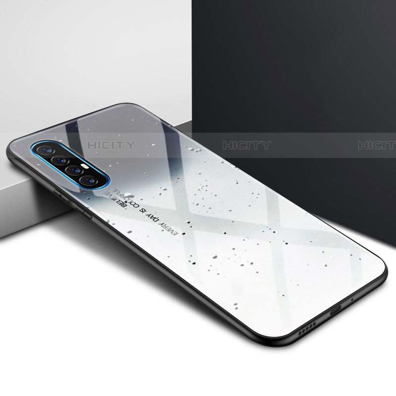 Funda Bumper Silicona Gel Espejo Patron de Moda Carcasa S01 para Oppo Reno3 Pro