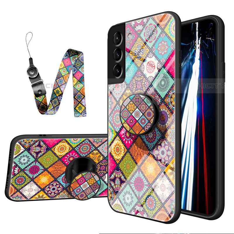 Funda Bumper Silicona Gel Espejo Patron de Moda Carcasa S01 para Samsung Galaxy S22 Plus 5G