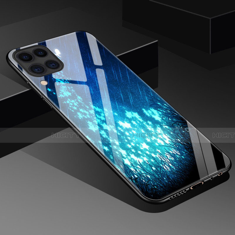 Funda Bumper Silicona Gel Espejo Patron de Moda Carcasa S02 para Huawei Nova 6 SE Cian