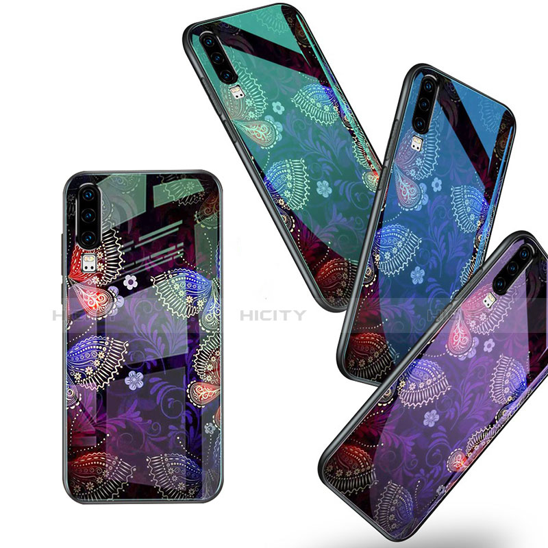 Funda Bumper Silicona Gel Espejo Patron de Moda Carcasa S03 para Huawei P30