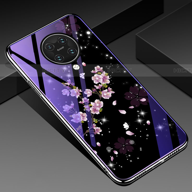 Funda Bumper Silicona Gel Espejo Patron de Moda Carcasa Z01 para Xiaomi Redmi K30 Pro 5G Morado