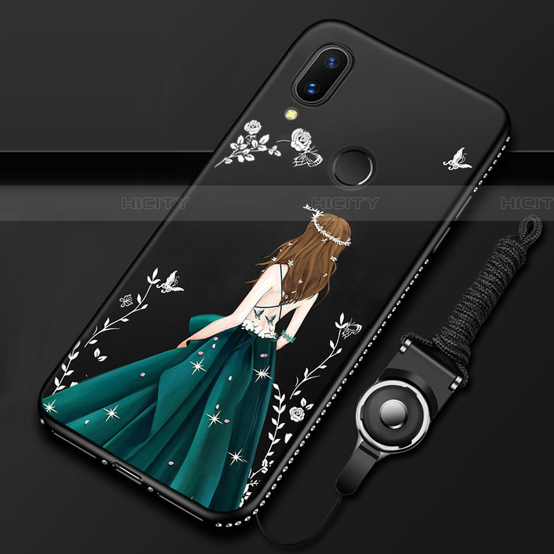 Funda Bumper Silicona Gel Espejo Vestido de Novia Carcasa para Huawei P Smart Z Verde