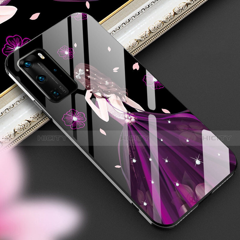 Funda Bumper Silicona Gel Espejo Vestido de Novia Carcasa para Huawei P40 Pro