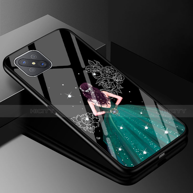 Funda Bumper Silicona Gel Espejo Vestido de Novia Carcasa para Oppo A92s 5G