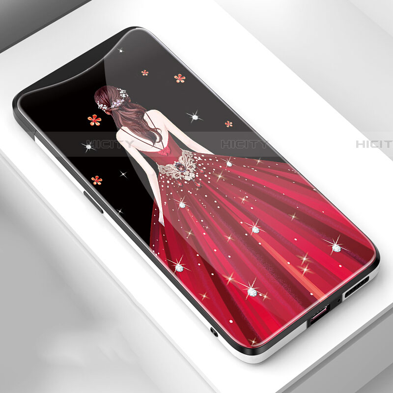 Funda Bumper Silicona Gel Espejo Vestido de Novia Carcasa para Oppo Find X