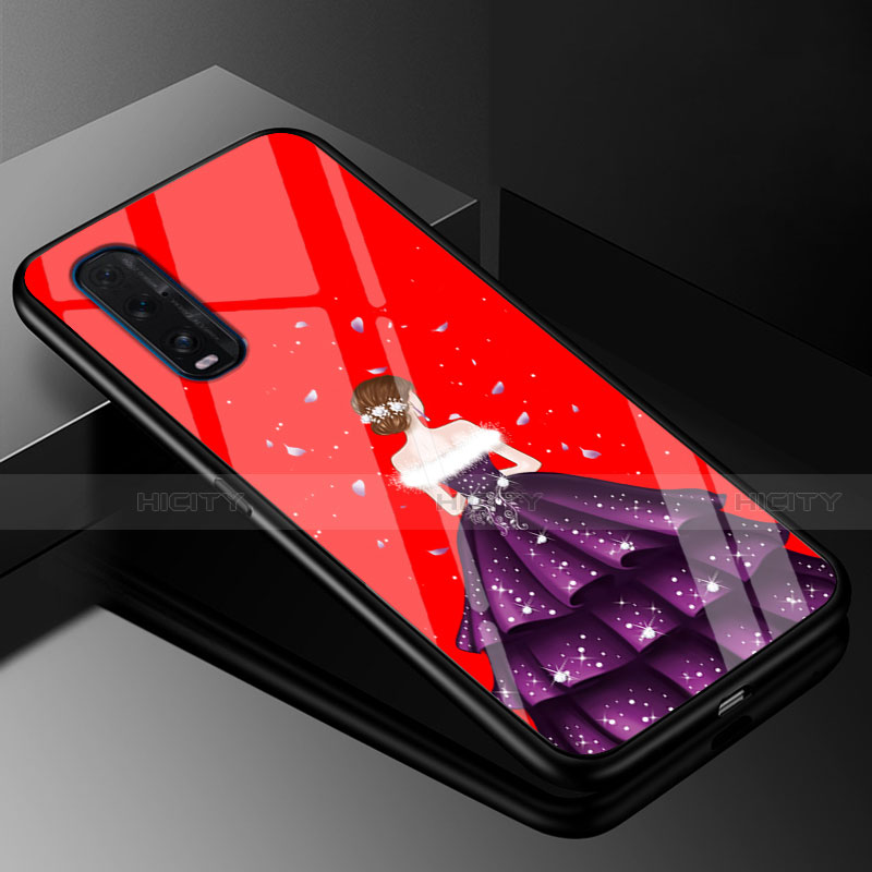 Funda Bumper Silicona Gel Espejo Vestido de Novia Carcasa para Oppo Find X2