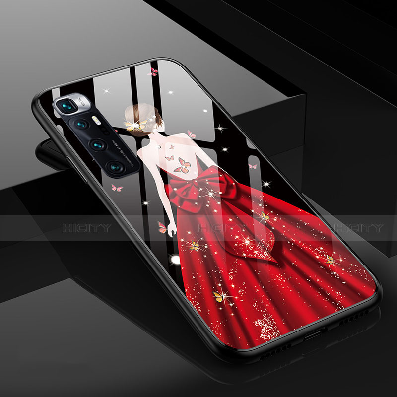 Funda Bumper Silicona Gel Espejo Vestido de Novia Carcasa para Xiaomi Mi 10 Ultra Negro