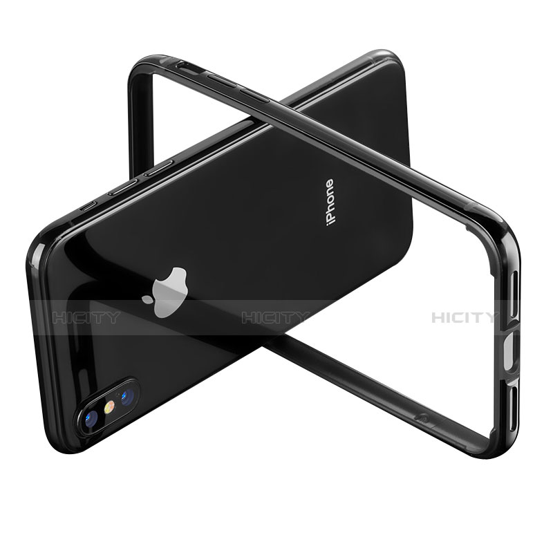 Funda Bumper Silicona Gel F02 para Apple iPhone Xs Negro